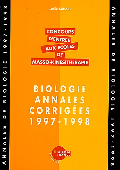 Biologie : annales corrigées 1997-1998