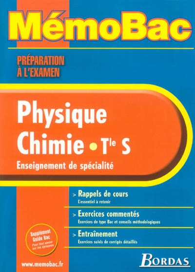 Physique-chimie terminale S enseignement de spécialité