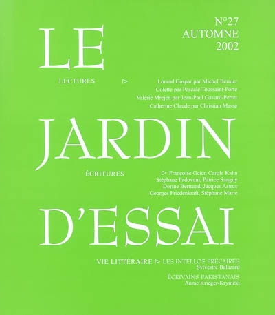 Jardin d'essai (Le), n° 27....