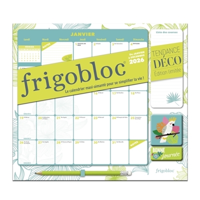 Frigobloc Mensuel 2026 Déco...
