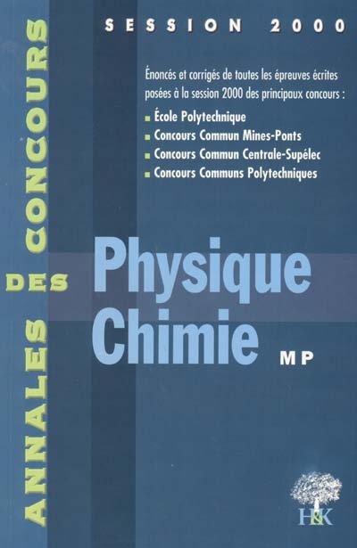 Physique et chimie MP : 2000
