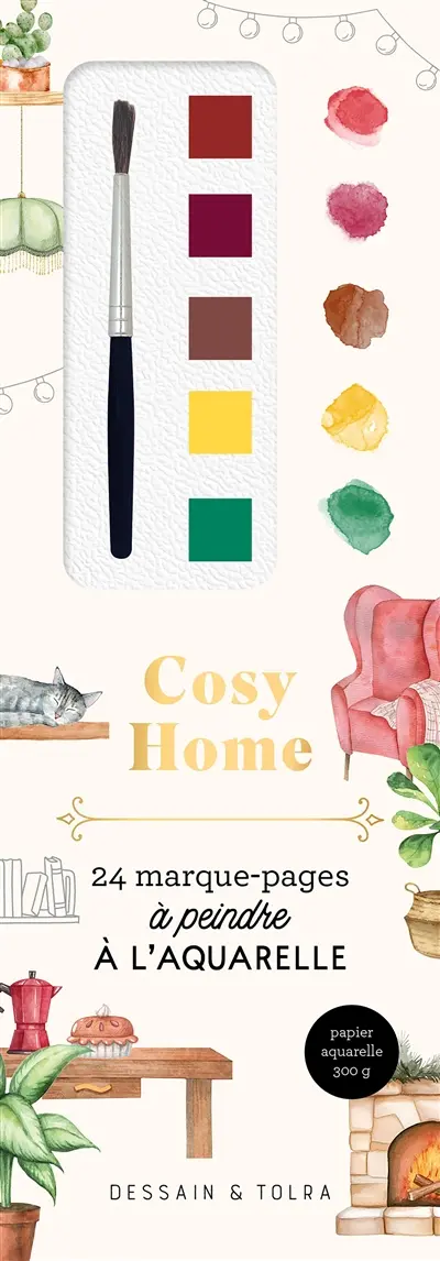 Cosy home : marque-pages à peindre à l'aquarelle