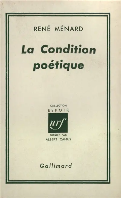 La condition poétique
