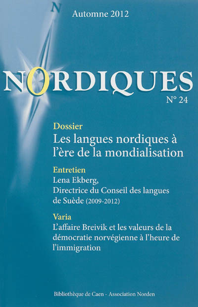 Nordiques, n° 24. Les langues nordiques à l'ère de la mondialisation