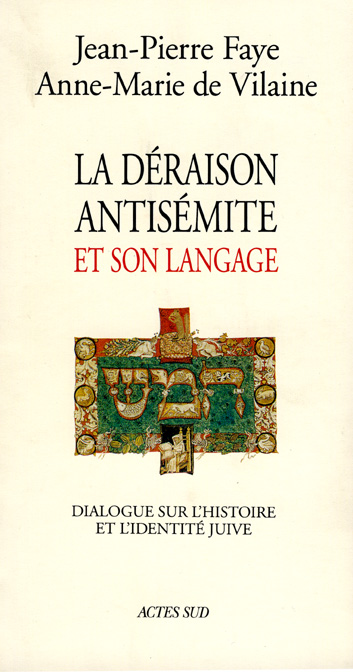 La Déraison antisémite et son langage