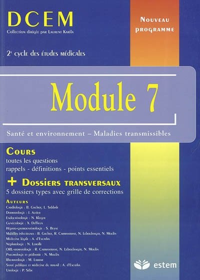 Module 7 : santé et environnement, maladies transmissibles