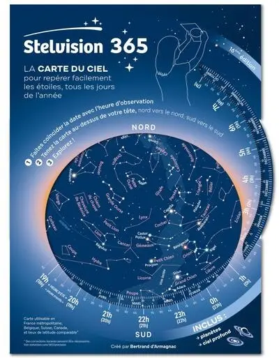 Stelvision 365 : la carte du ciel pour repérer facilement les étoiles, tous les jours de l'année
