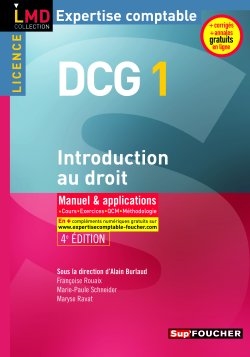 DCG 1, introduction au droit, licence : manuel & applications, cours, exercices, QCM, méthodologie