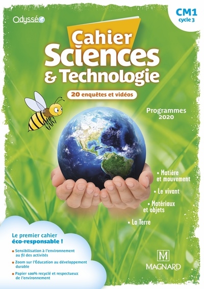Cahier sciences & technologie CM1, cycle 3 : 20 enquêtes et vidéos : programmes 2020