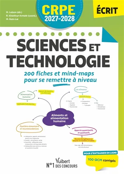 Sciences et technologie : 200 fiches et mind-maps pour se remettre à niveau : écrit, CRPE 2027-2028 Sciences et technologie : 200 fiches et mind-maps pour se remettre à niveau : écrit, CRPE 2027-2028