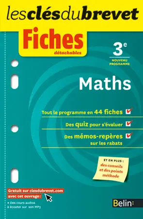 Maths 3e : nouveau programme