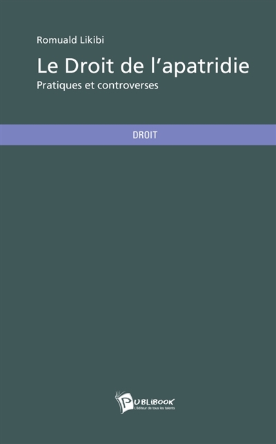 Le Droit de l'apatridie
