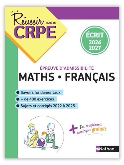 Maths, français, épreuve d'admissibilité : écrit 2026-2027