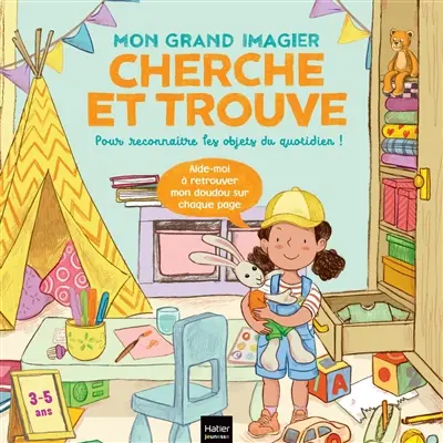 Mon grand imagier cherche et trouve pour reconnaître les objets du quotidien !