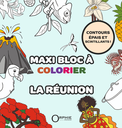 La Réunion : maxi bloc à colorier