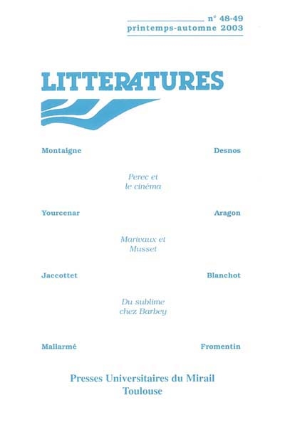 Littératures, n° 48-49