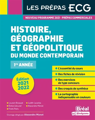 Histoire, géographie et géopolitique du monde contemporain : prépas ECG 1re année : nouveau programme 2021, prépas commerciales
