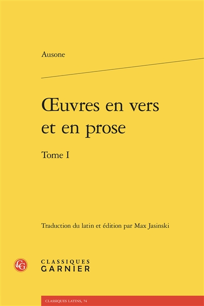 Oeuvres en vers et en prose. Vol. 1