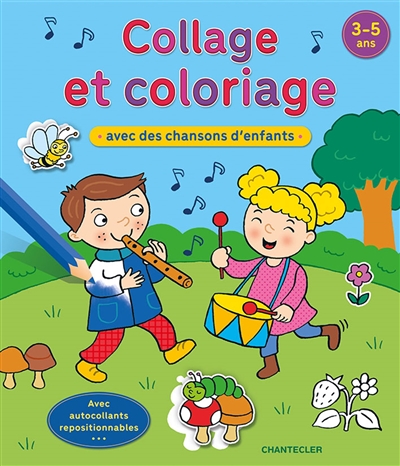 Collage et coloriage avec des chansons d'enfants : 3-5 ans