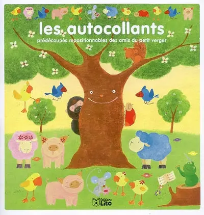 Les autocollants prédécoupés repositionnables des amis du petit verger