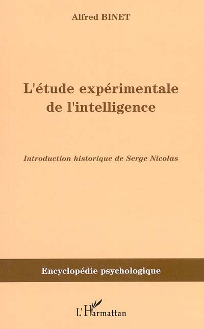 L'étude expérimentale de l'intelligence : 1903