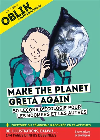 Oblik : l'info graphique, n° 4. Make the planet Greta again : 50 leçons d'écologie pour les boomers et les autres Oblik : l'info graphique, n° 4. Make the planet Greta again : 50 leçons d'écologie pour les boomers et les autres