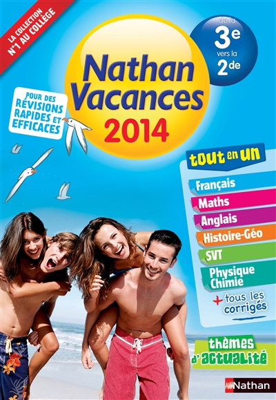 Nathan vacances 2014, tout en un, de la 3e vers la 2de