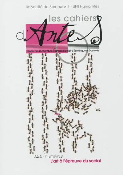 Cahiers d'ARTES (Les), n° 9. L'art à l'épreuve du social