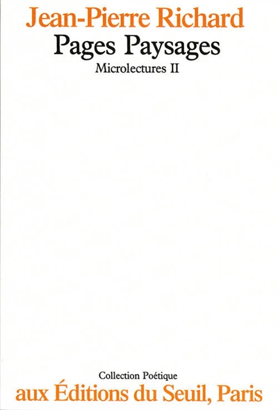 Microlectures. Vol. 2. Pages paysages