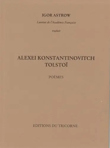 Alexei Konstantinovitch Tolstoï : poèmes