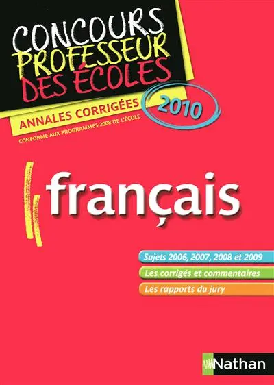 Annales corrigées CRPE français : 2010