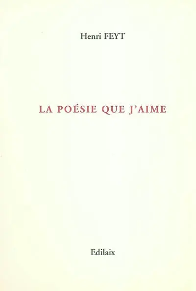 La poésie que j'aime
