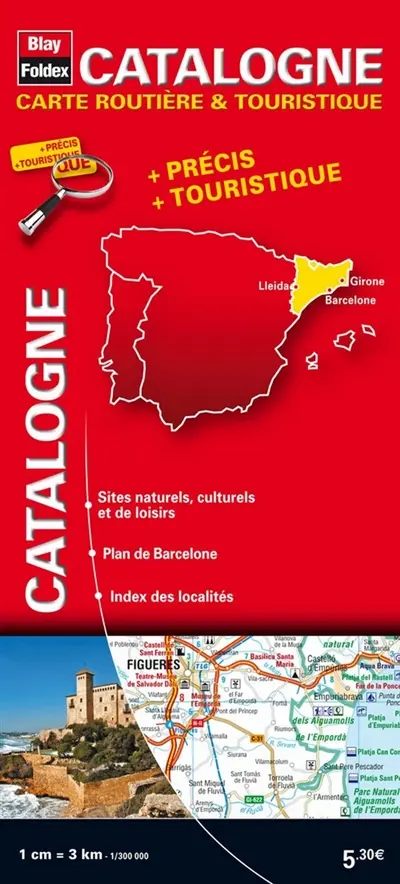 Catalogne : carte routière & touristique