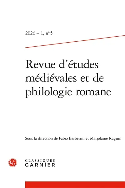 Revue d'études médiévales et de philologie romane, n° 5