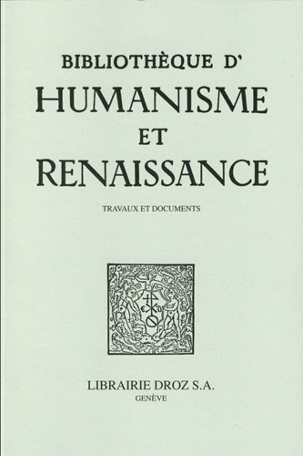 Bibliothèque d'humanisme et Renaissance, n° 79-3