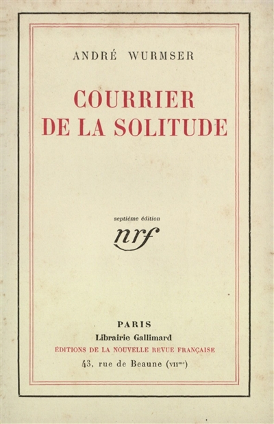 Courrier de la solitude