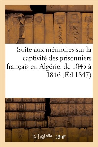Suite aux mémoires sur la...