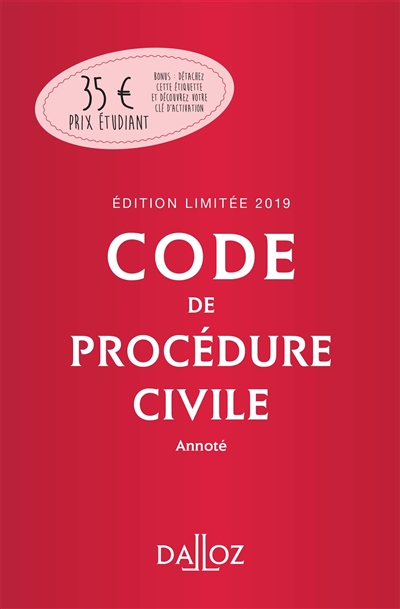 Code de procédure civile 2019, annoté