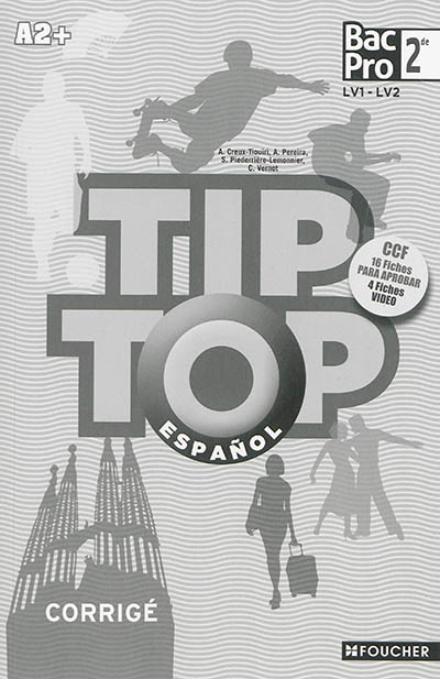 Tip-top espanol, corrigé : bac pro 2de, LV1-LV2 : A2+