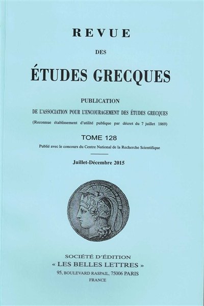 Revue des études grecques,...