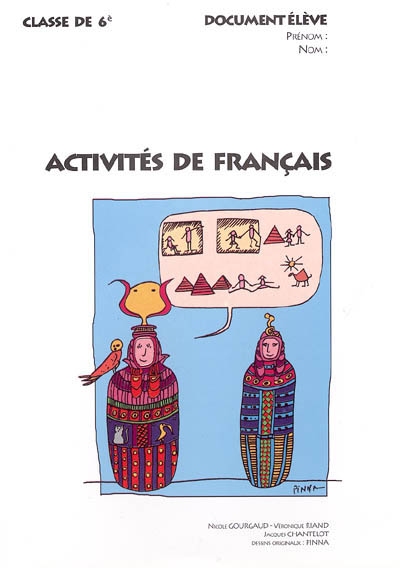 Activités de français, classe de 6è : document élève