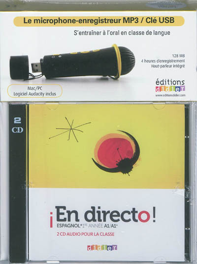 En directo ! espagnol, 1re année A1-A1+ : 2 CD audio pour la classe