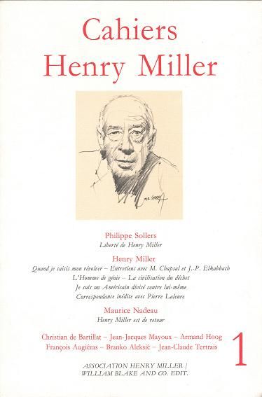 cahiers henry miller, n° 1