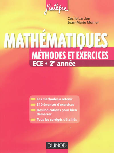 Mathématiques : méthodes et exercices ECE, 2e année