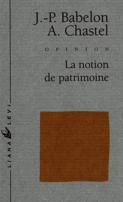 La notion de patrimoine