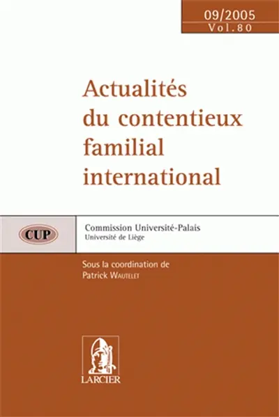 Actualités du contentieux familial international