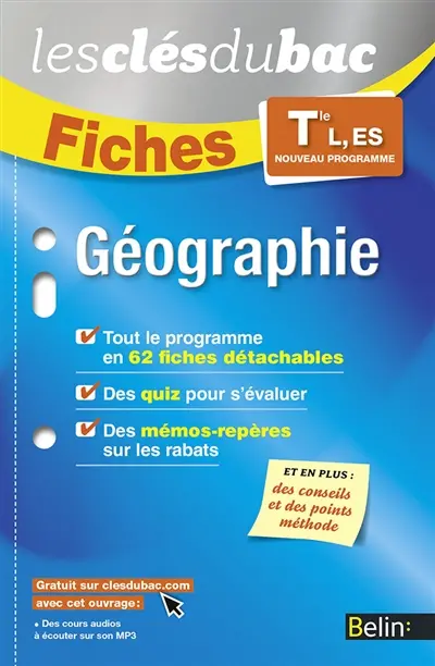 Géographie terminale L, ES : nouveau programme