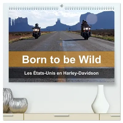 Born to be wild – Les Etats-Unis en Harley-Davidson (Calendrier mural 2026 DIN A2 vertical) calendrier de bureau : Les magnifiques paysages du Sud-Ouest américain vus de la selle d'une Harley
