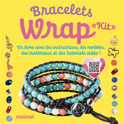 Kit bracelets wrap : un livre avec des instructions, des modèles, des matériaux et des tutoriels vidéo !