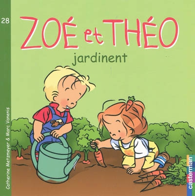 Zoé et Théo jardinent